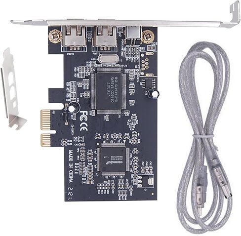 3 Port 1394A PCI Express FireWire Card Adapter, PCI Express (1X) to IEEE 1394 Adapter (2X 6Pin + 1x 4Pin) with Low Profile Bracket in Saudi Arabia