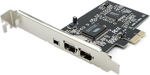 3 Port 1394A PCI Express FireWire Card Adapter, PCI Express (1X) to IEEE 1394 Adapter (2X 6Pin + 1x 4Pin) with Low Profile Bracket in Saudi Arabia