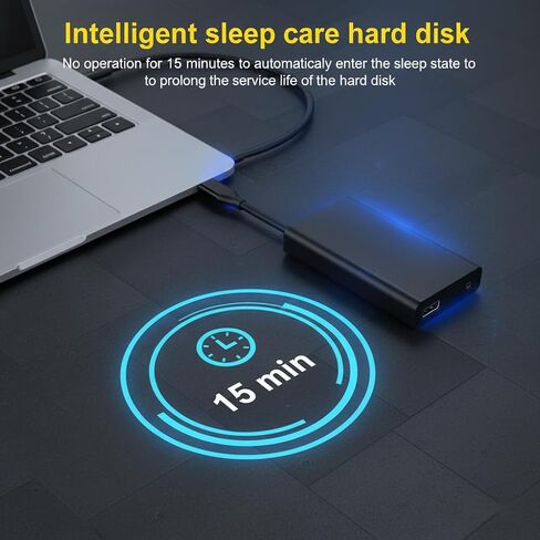 Ultra-Fast Dual-Protocol M.2 NVMe and SATA SSD Enclosure, 10Gbps USB-C, Portable Aluminum Alloy Data Storage with Carrying Strap in Saudi Arabia