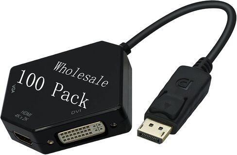 محول DP إلى HDMI VGA DVI منفذ عرض إلى HDMI 4K محول 3 في 1 منفذ عرض إلى محول HDMI VGA DVI ذكر إلى أنثى مطلي بالذهب (على شكل ماسي)... (على شكل ماسي) in Saudi Arabia