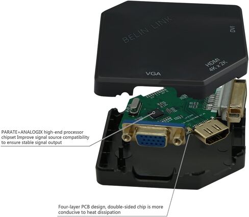 محول DP إلى HDMI VGA DVI منفذ عرض إلى HDMI 4K محول 3 في 1 منفذ عرض إلى محول HDMI VGA DVI ذكر إلى أنثى مطلي بالذهب (على شكل ماسي)... (على شكل ماسي) in Saudi Arabia