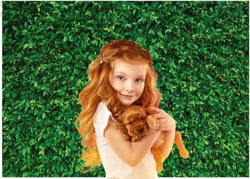 LYWYGG 5X3FT Green Leaves Photography Backdrops Mmicrofiber Nature Backdrop Birthday Background for Birthday Party Seamless Photo Booth Prop Backdrop CP-87-0503 in Kuwait