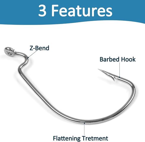 5 Sizes Fishing Hooks, 2# 1# 1/0# 2/0# 3/0# High Carbon Steel with Portable Plastic Box in Saudi Arabia
