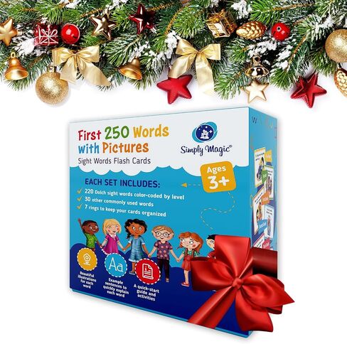 250 Sight Words Flash Cards for Kindergarten with Pictures, Dolch Sight Words Pre-K for Toddlers 3 4 5 6 7 8 Years, High Frequency Words Reading Cards for Kids Ages 4-8, Preschool - Simply Magic in Saudi Arabia