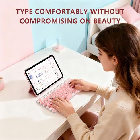غطاء لوحة المفاتيح Allinside للأظافر الطويلة، متوافق مع MacBook Pro 13/14/16 (2021–2024) وMacBook Air 13/15 (2020–2024)، جلد سيليكون مرتفع على شكل قلب، وردي in Kuwait