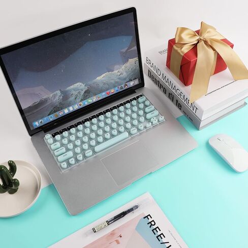 غطاء لوحة المفاتيح Allinside للأظافر الطويلة، متوافق مع MacBook Pro 13/14/16 (2021–2024) وMacBook Air 13/15 (2020–2024)، جلد سيليكون مرتفع على شكل قلب، وردي in Kuwait