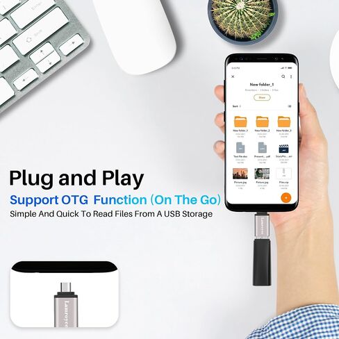 USB to Micro USB Adapter 2 Pack, Micro USB Male to USB 2.0 A Female OTG (On-The-Go) Converter Connector, Aluminum Alloy Shell, Compatible with Samsung Phone S7 S6, LG, Flash Drive, Mouse, Keyboard in Kuwait
