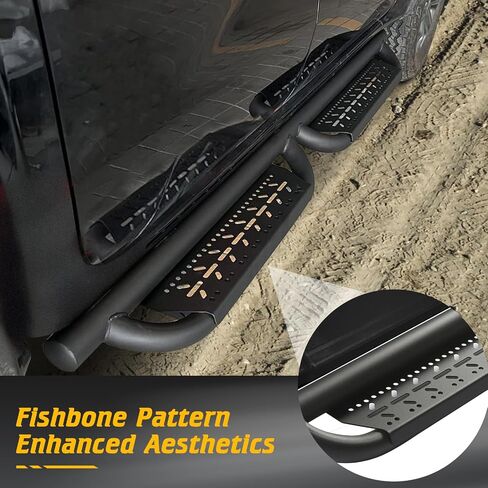 Running Boards Compatible with 2005-2023 Toyota Tacoma Double Cab/Crew Cab with 4 Full-Size Doors, Drop Down Side Step Bars, 6.5 Inch Carbon Steel in Saudi Arabia