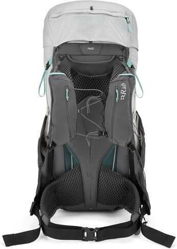 Rab Women's Muon ND Hiking Pack - Lightweight Durable Backpack for Hiking, Trekking, & Backpacking - Pewter/Graphene - 50-Liter (Back Length - Small) in Saudi Arabia
