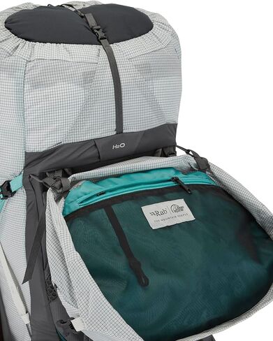 Rab Women's Muon ND Hiking Pack - Lightweight Durable Backpack for Hiking, Trekking, & Backpacking - Pewter/Graphene - 50-Liter (Back Length - Small) in Saudi Arabia