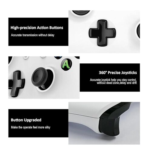 وحدة تحكم KanKanGou موديل 1708 One S (أبيض)، متوافقة مع وحدة تحكم Xbox One X|S، لوحات ألعاب متوافقة مع Xbox One X|S، وحدة تحكم ألعاب متوافقة مع Xbox Series S/X in Kuwait