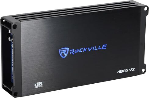 حزمة Rockville: dB25 v2 3000w Peak/750w RMS 2 قناة مضخم صوت مدمج للسيارة حزمة Amp مع RWK41 4 قياس مجموعة أسلاك تركيب أسلاك Amp السيارة الكاملة مع RCA's (عنصران) in Saudi Arabia