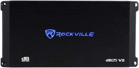 حزمة Rockville: dB25 v2 3000w Peak/750w RMS 2 قناة مضخم صوت مدمج للسيارة حزمة Amp مع RWK41 4 قياس مجموعة أسلاك تركيب أسلاك Amp السيارة الكاملة مع RCA's (عنصران) in Saudi Arabia