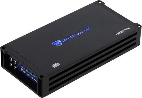حزمة Rockville: dB25 v2 3000w Peak/750w RMS 2 قناة مضخم صوت مدمج للسيارة حزمة Amp مع RWK41 4 قياس مجموعة أسلاك تركيب أسلاك Amp السيارة الكاملة مع RCA's (عنصران) in Saudi Arabia