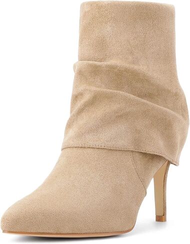 Perphy Pointed Toe Fold Over Stiletto Heel Slouch Ankle Boots for Women in Saudi Arabia