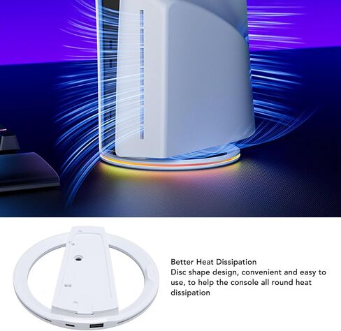 Vertical Stand for Slim for Pro Console ABS RGB Lighting Anti Slip Silicone Vertical Console Base Mount Stand in Saudi Arabia
