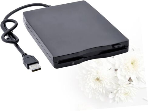 NUOBESTY External USB Floppy Disk Drive Portable High Speed Data Transfer for Compatible with Various Operating Systems Shock Noise Reduction Technology Sleek Black Design in Kuwait