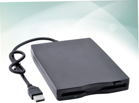 NUOBESTY External USB Floppy Disk Drive Portable High Speed Data Transfer for Compatible with Various Operating Systems Shock Noise Reduction Technology Sleek Black Design in Kuwait