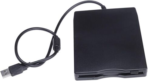 NUOBESTY External USB Floppy Disk Drive Portable High Speed Data Transfer for Compatible with Various Operating Systems Shock Noise Reduction Technology Sleek Black Design in Kuwait