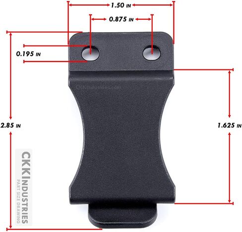 مرفق مشبك حزام KYDEX/استبدال للحافظة والأغماد - (تصميم FOMI) - (يناسب أحزمة 1.50-1.75 بوصة) - (داخل حزام الخصر/IWB) - (صنع في الولايات المتحدة الأمريكية) - غير قابل للتعديل in Saudi Arabia