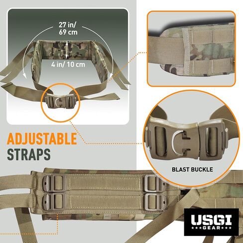 MultiCam Military Medium Backpack Molle Waistbelt – Medium Pack Heavy Duty Backpack Waistbelt Compatible with Army Rucksack – MultiCam US Military Attachment Waist belt in Saudi Arabia