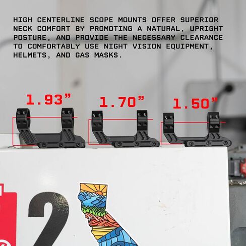 Monstrum Deadlock Series High Profile Scope Mount | 1.70 inch Center Height in Saudi Arabia
