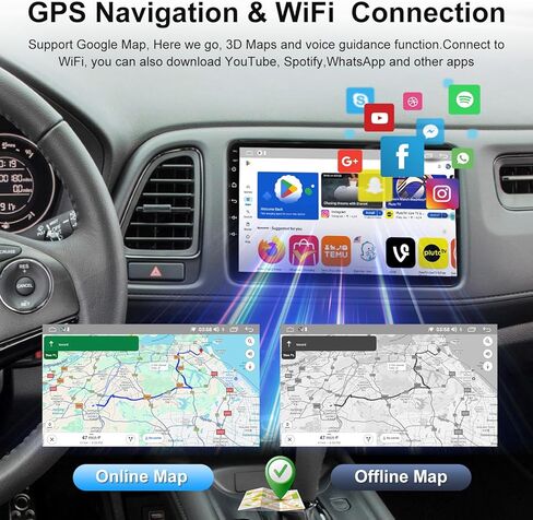 راديو سيارة 9.7 بوصة Android 13.0 لسيارة Ford Transit Custom 2013 2014 2015 2016 2017 2018 2019 ستيريو، راديو بلوتوث بشاشة لمس مزدوجة Din مع وحدة رأس w/GPS، FM/RDS، SWC، AUX-in، كاميرا احتياطية AHD - 4G+64G in Saudi Arabia