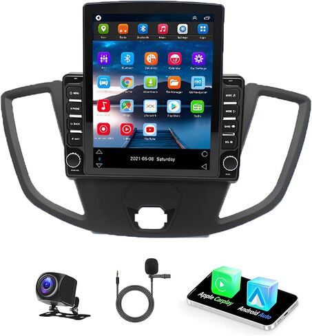 راديو سيارة 9.7 بوصة Android 13.0 لسيارة Ford Transit Custom 2013 2014 2015 2016 2017 2018 2019 ستيريو، راديو بلوتوث بشاشة لمس مزدوجة Din مع وحدة رأس w/GPS، FM/RDS، SWC، AUX-in، كاميرا احتياطية AHD - 4G+64G in Saudi Arabia