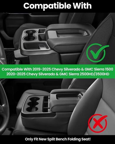 Center Console Organizer for 23-25 Chevy Silverado & GMC Sierra 1500, Refreshed 22-25 Silverado/Sierra 1500 Models, 24-25 Silverado/Sierra 2500HD 3500HD(Full Console w/Bucket Seats ONLY) in Saudi Arabia