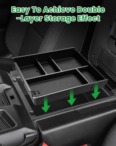 Center Console Organizer for 23-25 Chevy Silverado & GMC Sierra 1500, Refreshed 22-25 Silverado/Sierra 1500 Models, 24-25 Silverado/Sierra 2500HD 3500HD(Full Console w/Bucket Seats ONLY) in Saudi Arabia