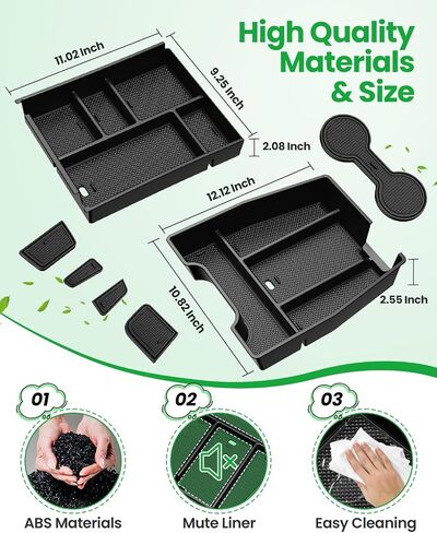 Center Console Organizer for 23-25 Chevy Silverado & GMC Sierra 1500, Refreshed 22-25 Silverado/Sierra 1500 Models, 24-25 Silverado/Sierra 2500HD 3500HD(Full Console w/Bucket Seats ONLY) in Saudi Arabia