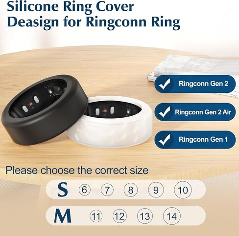 غطاء مكون من 6 قطع متوافق مع واقي RingConn Gen 2/Gen 2 Air/Gen 1، تصميم مضاد للانزلاق، غطاء من السيليكون لأصابع القدم للنساء والرجال - متعدد الألوان - S لـ 6/7/8/9/10 in Kuwait