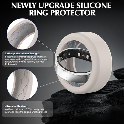 غطاء مكون من 6 قطع متوافق مع واقي RingConn Gen 2/Gen 2 Air/Gen 1، تصميم مضاد للانزلاق، غطاء من السيليكون لأصابع القدم للنساء والرجال - متعدد الألوان - S لـ 6/7/8/9/10 in Kuwait