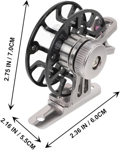 Luxshiny Professional All Metal Ice Fishing Reel Black Lightweight Compact Design with Slip Handle Durable High Strength Structure for Sea and Ice Fishing Enthusiasts in Saudi Arabia