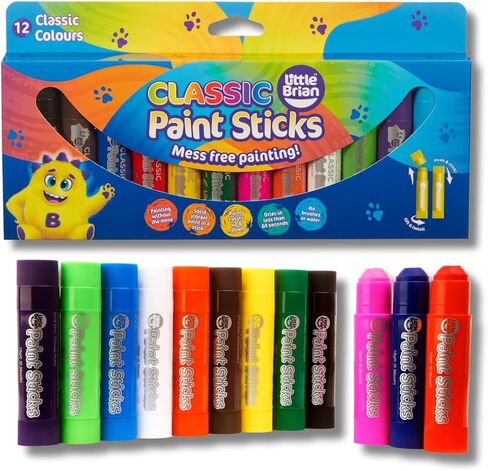 Little Brian Mini Paint Sticks, Various, 12 x 5g in Saudi Arabia