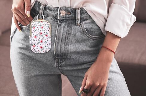 COOKOOKY 2 Pack Hand Sanitizer Spray Case Compatible with Touchland, Hand Sanitizer Holder, Mini Zippered Pouch, Small Makeup Bag for Women Friends Girls Gifts Idea in Kuwait