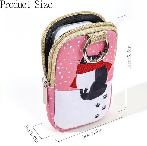 COOKOOKY 2 Pack Hand Sanitizer Spray Case Compatible with Touchland, Hand Sanitizer Holder, Mini Zippered Pouch, Small Makeup Bag for Women Friends Girls Gifts Idea in Kuwait