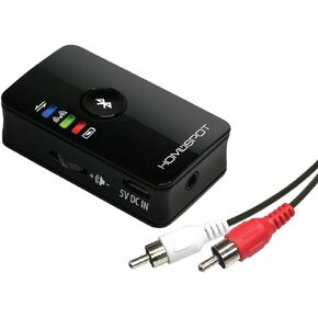 HomeSpot Bluetooth Transmitter for TV Headphone Low Latency Wireless 3.5mm Audio Adapter iPad TV to Bluetooth Speaker or Headphones, Works with 3.5mm Aux Devices iPods MP3 CD Player Laptop