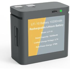 NBZZ Rechargeable Lithium Battery for Cellular Trail Camera, 10200mAh 3.7V Hunting Trail Camera Battery Compatible with SPYPOINT LM2,Link-Micro/Cell-Link Series, Including Charging Cable