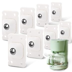 32 PCS Self Adhesive Caster Wheels, 360 Degree Swivel Mini Adhesive Wheels, Stainless Steel Paste Type Universal Pulley, Anerpoey Rotation Sticky Pulley for Trash Can, Storage Box, Furniture (16) in Saudi Arabia