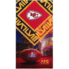 Northwest NFL Kansas City Chiefs Super Bowl LVIII Champions Beach Towel, 30" x 60", Arrival Participant