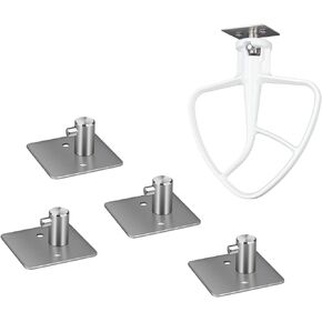 XSGXS Stand Mixer Attachment Holders Compatible with Kitchenaid Mixer Attachments Accessories,Stainless Steel Hook(4 Pack)