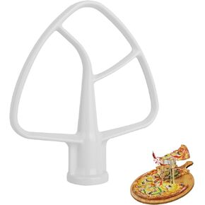 K45B Coated Flat Beater for Kitchenaid Stand Mixer,4.5-5 Quart Flat Beater Replacement for Kitchenaid Mixer Attachments,White
