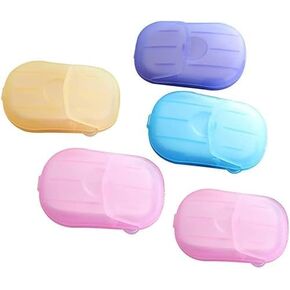 5 Boxes/100 Sheets Multicolor Disposable Soap Paper Hand Cleaner Fragrance Mini Color Soap Paper Outdoor Hiking 100 Sheets Lovely and Practical Easy to Clean and Store