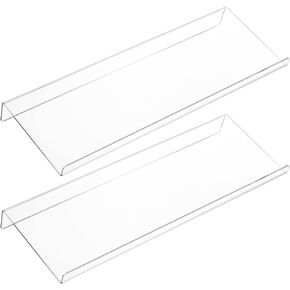 Eorbow 2 Pack حامل لوحة مفاتيح مائل للكمبيوتر، حامل لوحة مفاتيح من الأكريليك الشفاف، حامل لوحة مفاتيح للكمبيوتر الشخصي، صينية لوحة مفاتيح مرتفعة عالمية لسهولة الكتابة المريحة، والألعاب، والعمل في المنزل والمكتب