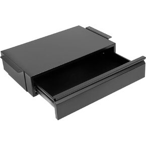 Mount-It! Under Desk Pull-Out Drawer Kit with Smooth Sliding Track | Office Storage Organizer | Mounts to Desktops Tables and Workbenches Over 0.71 Inches Thick | Matte Black