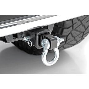 Rough Country 2" Receiver D-Ring Shackle Kit | Hitch Pin Included - RS157A,Black