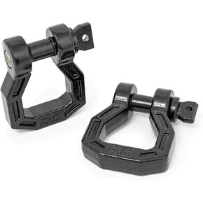 Rough Country Black Forged Steel D-Ring Shackle Set | Pair - RS118