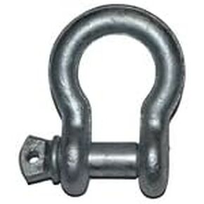 MarineNow 5/16" US Type Galvanized Bow Shackle with Over Size Screw Pin for Anchor, Towing, Off Road Recovery (5/16" with 3/8" Pin 1,000 lb WLL) Hot Dipped Galvanized