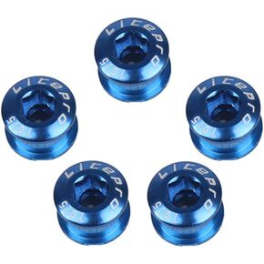 catazer 5 PCS 7075 Aluminum Alloy Single Chainring Bolts Double Chainring Bolts for Road MTB Bicycle Crankset